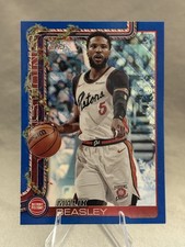 2025 Topps Holiday Basketball Malik Beasley Blue Glitter Parallel Pistons