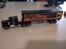 vintage majorette nighthawk semi truck& trailer missing tip of smoke stack nice!