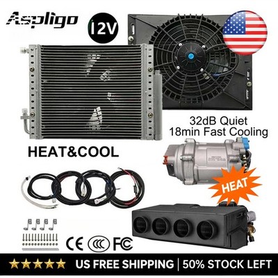 Universal 12V Cool&Heat Electric Air Conditioner Underdash DC Auto Car A/C Kit