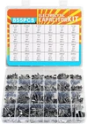 24 Values 855 Pieces Electrolytic Capacitor Kit 0.1uF-2200uF 10V - 50V Capacitor