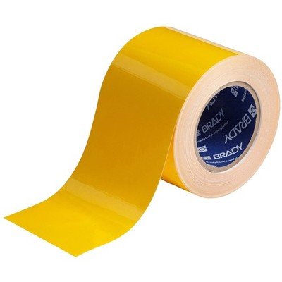 Easy-Apply Yellow Floor Marking Tape - ToughStripe, 4'' Width