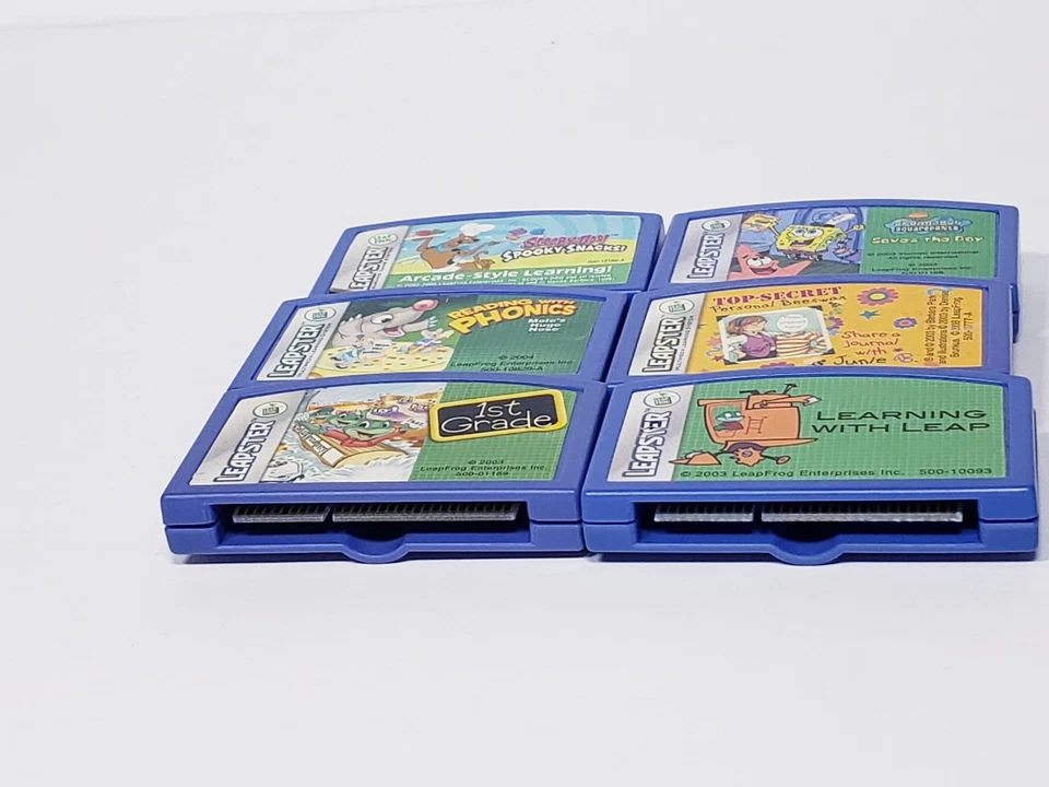 Lote de 6 Cartuchos de Juego de Aprendizaje Leap Frog Leapster Leap Pad Bob Esponja Scooby Foto 2 de 3