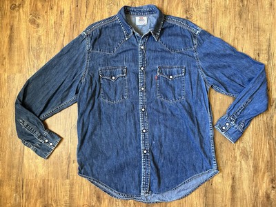 Levis Vintage Boyfriend Jeanshemd Western Gr. XL Damen Denim