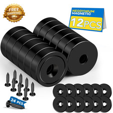 Strong Magnets Heavy Duty Screw on Neodymium 20LBS Magnet 12 Pack