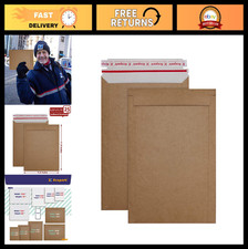25 Pack Kraft Brown Rigid Mailers 9.25x11.75" Self-Seal Flat Envelopes for Photo