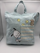 Vintage Sanrio Pochacco Blue Canvas Tote - Clean Excellent Condition Rare