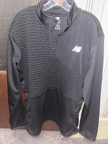 New Balance Sweater Mens XL Athletic Black Full Zip Pull Over Performance
