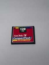 Vintage - SanDisk 128 MB CompactFlash Memory Card SDCFB-128-455 Used