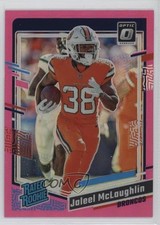 2023 Panini Donruss Optic Rated Rookie Pink Prizm Jaleel McLaughlin #232 15ts