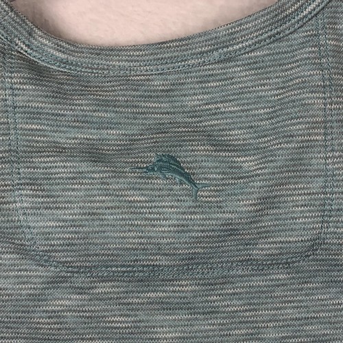 Tommy Bahama Shirt Mens XL Blue Cape Cayo V Neck Hummingbird Lightweight Tee New - Picture 6 of 10