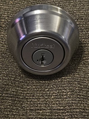 New Kwikset SmartKey Deadbolt Satin Chrome Finish 97800-191