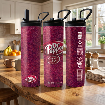 Dr Pepper Glitzer Personalisierter Becher 20oz Schraubdeckel, Leistungsgeschenk,