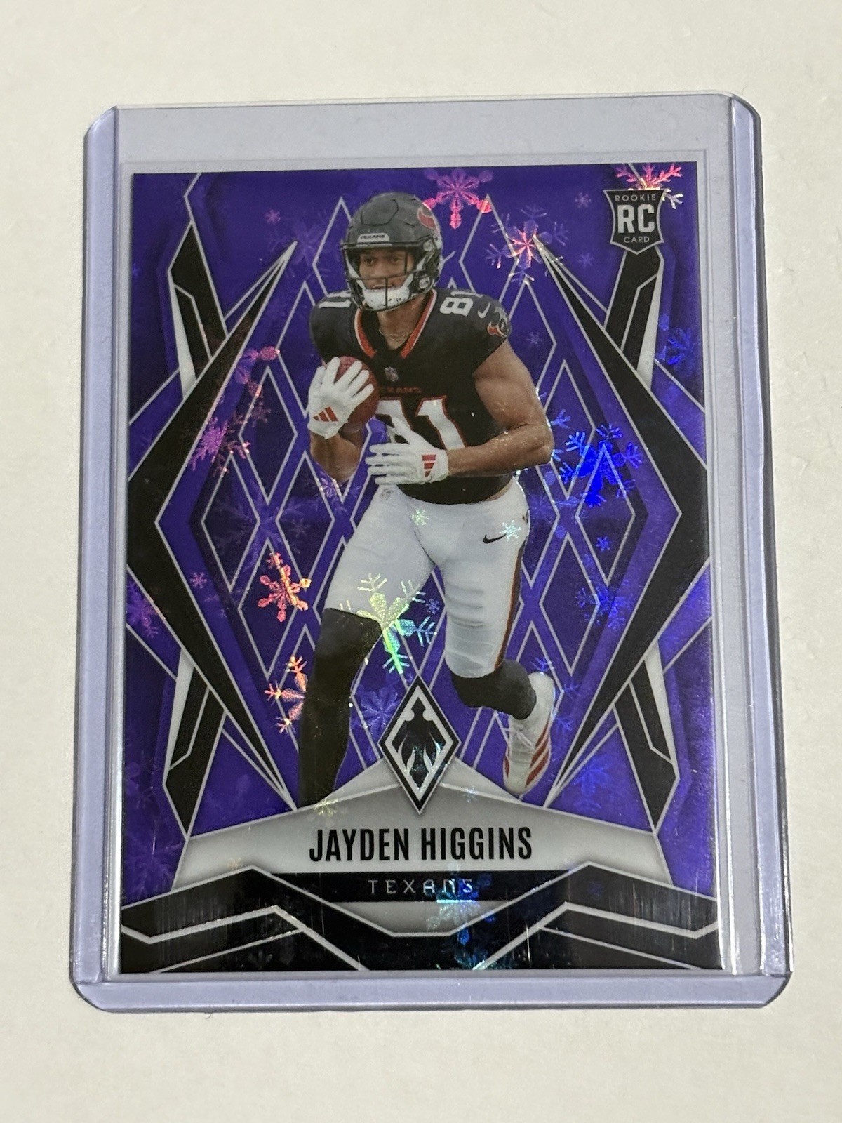 2025 Panini Phoenix - Rookies Jayden Higgins #180 Purple Winter /249 (RC)