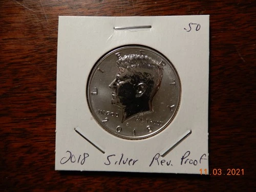 2018 S Reverse Proof Silver Kennedy Half Dollar From Proof Set