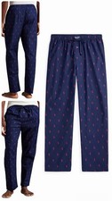 Polo Ralph Lauren Navy Pajama Sleepwear Pants Red Pony Print All Over size S