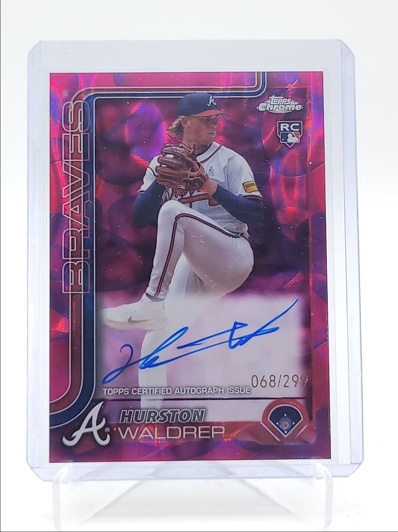 HURSTON WALDREP 2025 TOPPS CHROME UPD ROOKIE MAGENTA PURPLE RC AUTO /299 Q3967