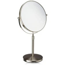 Two-Sided Tabletop Makeup Vanity Mirror - 5X-1X Magnification & Swivel Design...