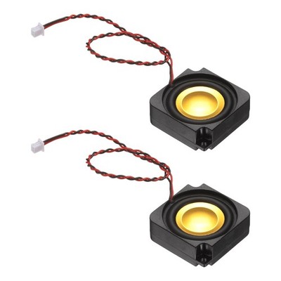3W 4Ω Mini Speaker, 2PCS Full-Range Portable Micro Loudspeaker, Black Gold