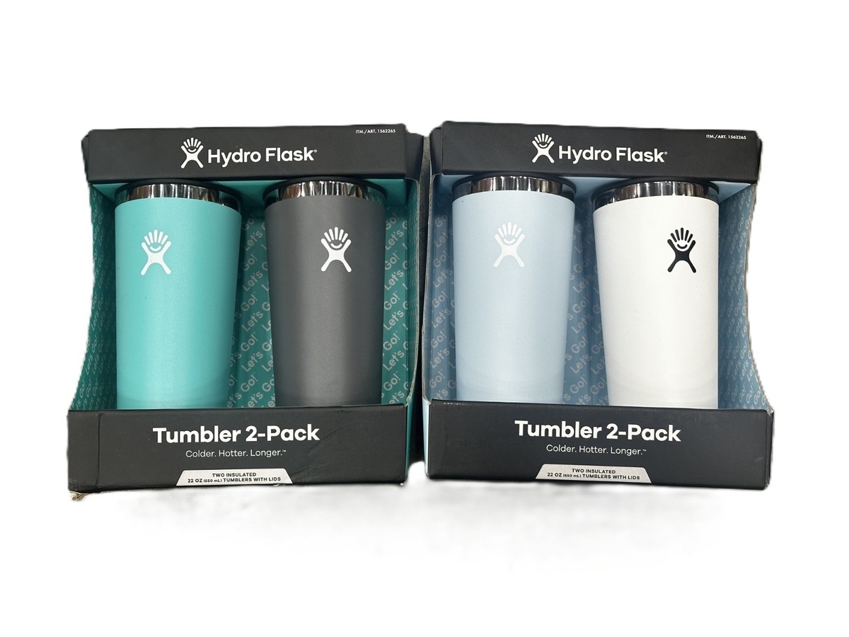 Hydro Flask 2-Pack Tumbler With Lid Stainless Steel 22 oz Travel
