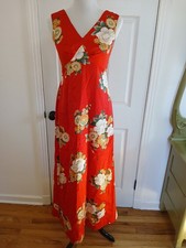 Women's Vintage Oriental Floral Print Dress Vintage Size 8