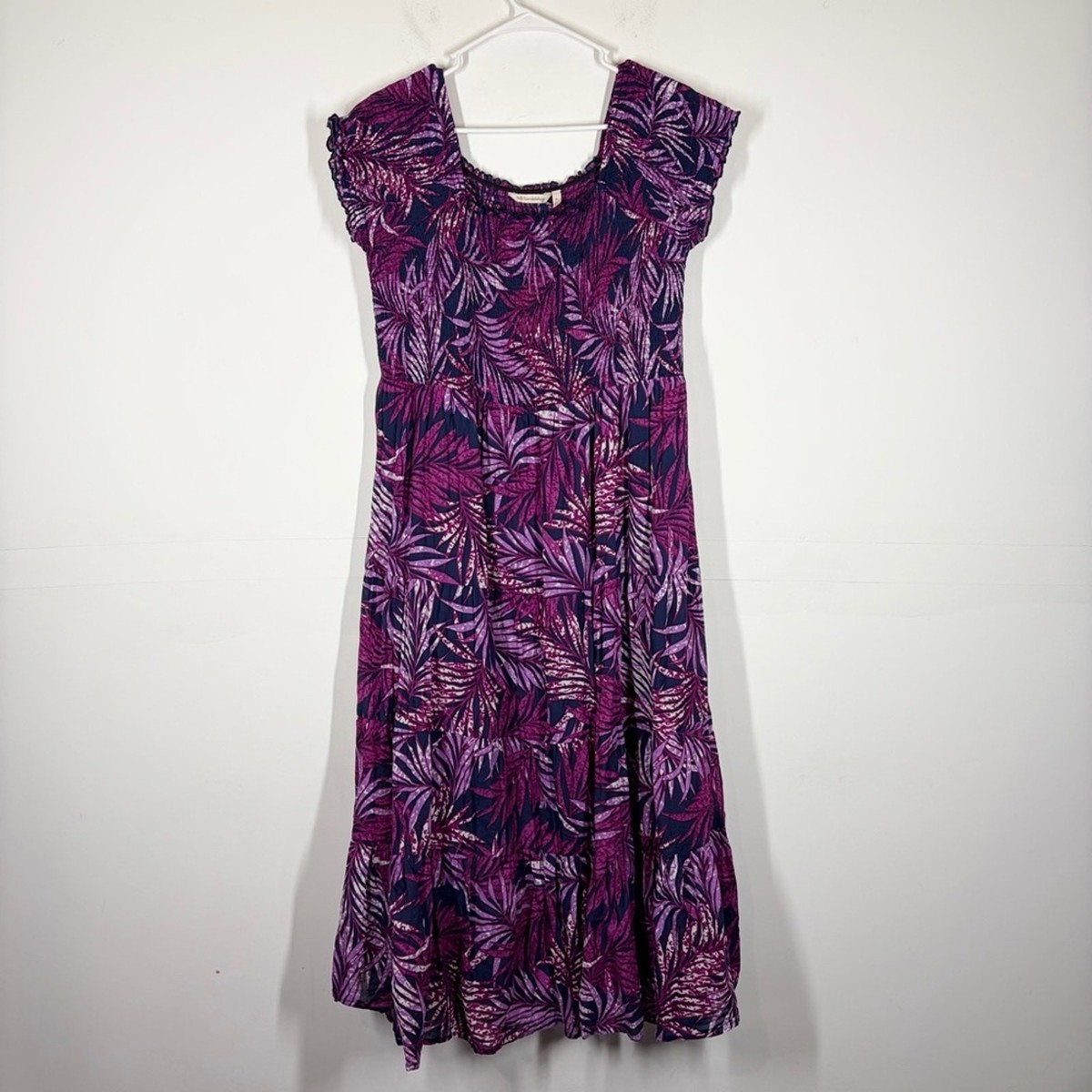 Soft Surroundings Purple Smocked Dress Size Large PETITE | eBay