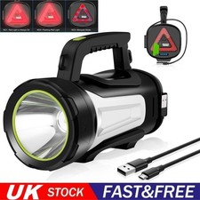 LED Hand held Spotlight USB Rechargeable Camping Hunting Torch Lamp Searchlight
