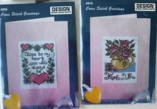 Design Works Lot of 2 Grreeting Cards Cross Stitchs Kit SIP