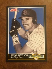 Benny Santiago 870 The Franchise Score 1991 MLB Baseball Trading Card