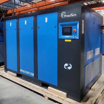 Pneutech Fixed Speed 150 HP Rotary Screw Air Compressor 480V RKHD-150F-125B