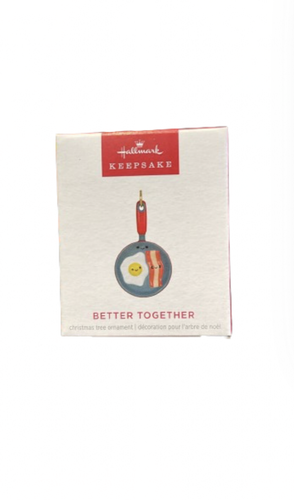 Hallmark 2024 Keepsake Mini Better Together Bacon and Eggs Ornaments New Box - 第 2/3 張圖片