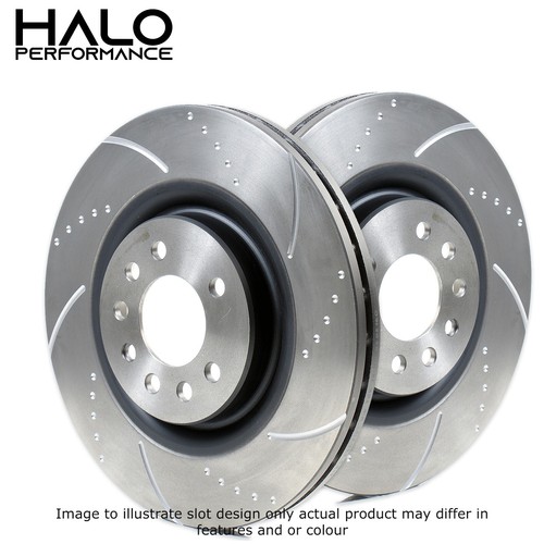 Mini Cooper S F56 Front Brake Discs Dimpled and Grooved 294mm 5x112 PCD