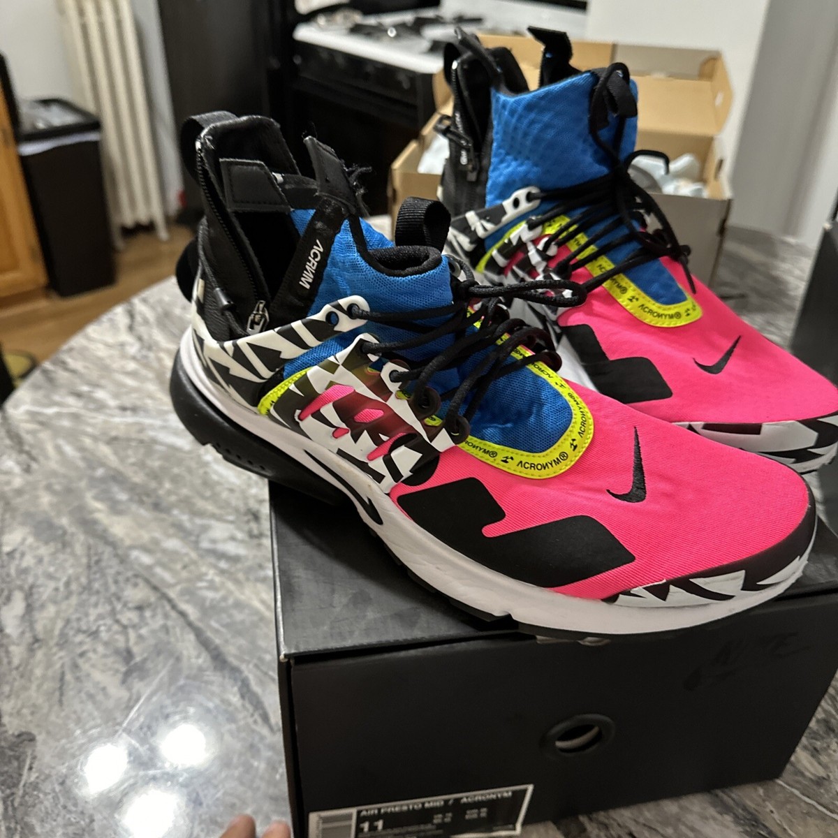 Size 11 - Nike Acronym x Air Presto Mid Racer Pink 888407200175| eBay