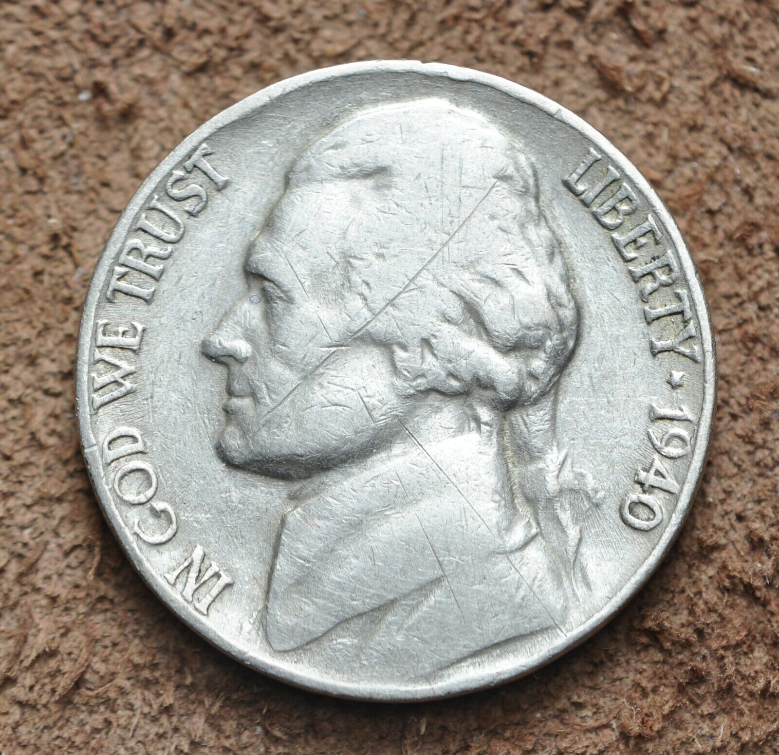 1940 USA Jefferson 5 Cents Nickels