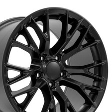 18x10.517x9.5 Wheels Fit Camaro Corvette C4c5 C7 Z06 Satin Black 5734 Set