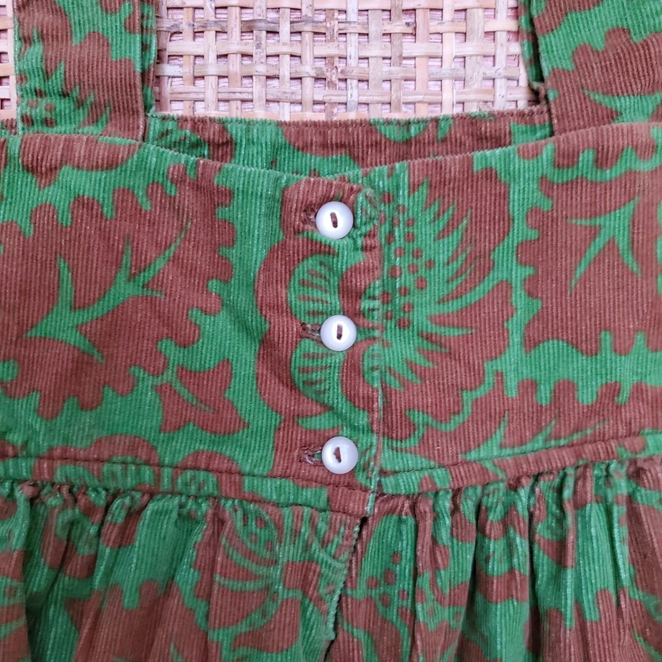 Persnickety Vintage Girl's Cord Jumper Dress Green Autumn Leaf Size 4 (16000) - Image 4 of 4