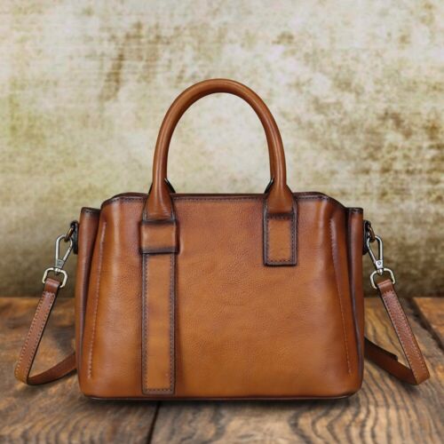 Genuine Leather Purses and Handbags Women Vintage Shoulder Bag Crossbody Satchel - Picture 7 of 14