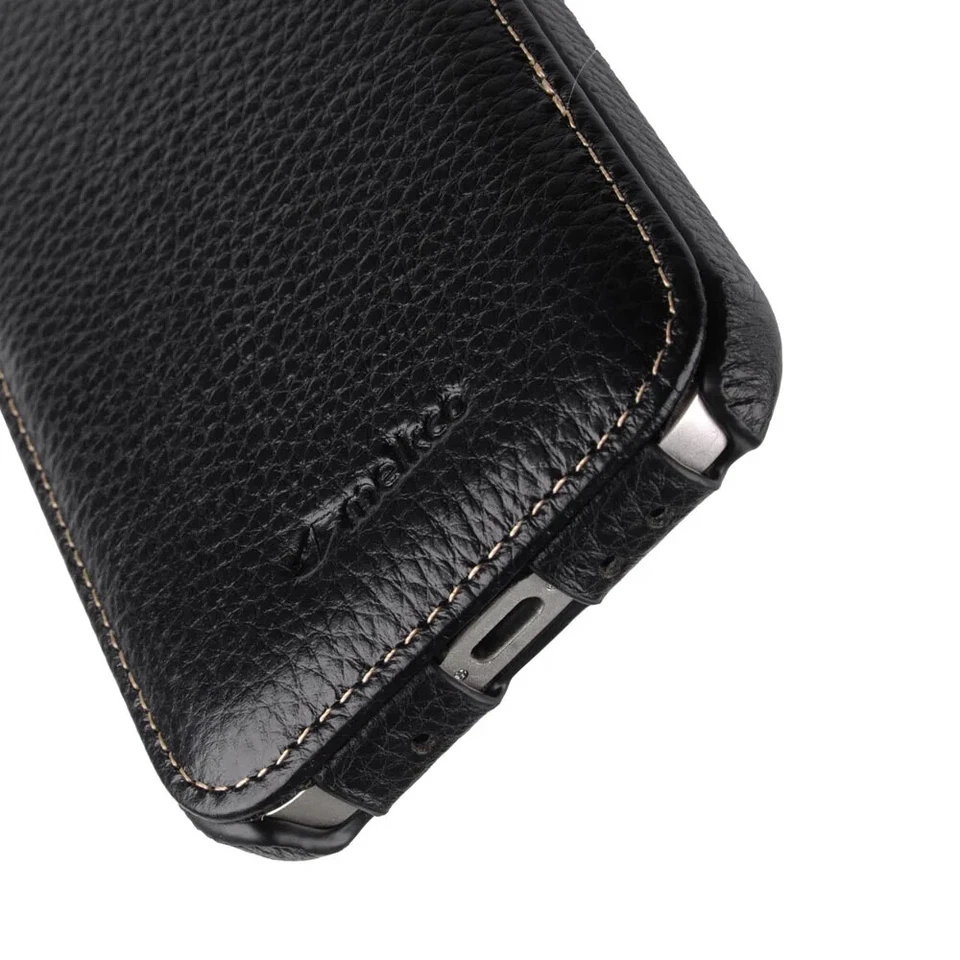 原装 Melkco 真皮翻盖外壳 适合 iPhone 16E 垂直向上保护套 — 第 4/4 张图片