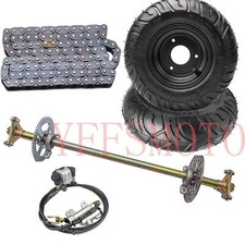 29" Gokart Trike Rear Live Axle Shaft 4.10-6" Wheel Rim Hub Brake Rotor Sprocket