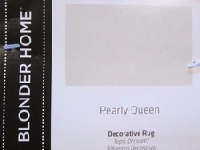 Blonder Home Bath Rug Pearly White Queen Mother of Pearl Plush Cotton 22 x 34