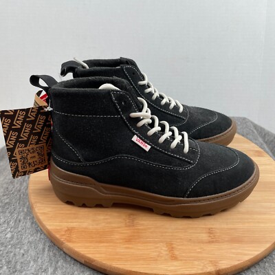 Vans Colfax MTE-1 Coastal Leather Black Gum Boots Women's Size 5