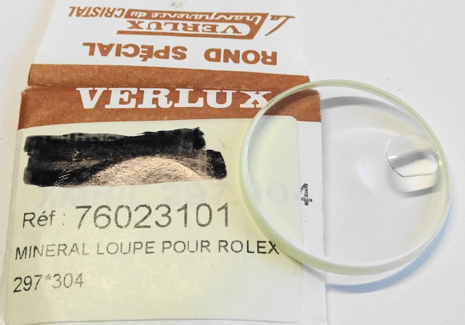 Verre montre 29.7 mm XMR/L 297.304 cristal pour remplacer un verre raye ou casse facilement