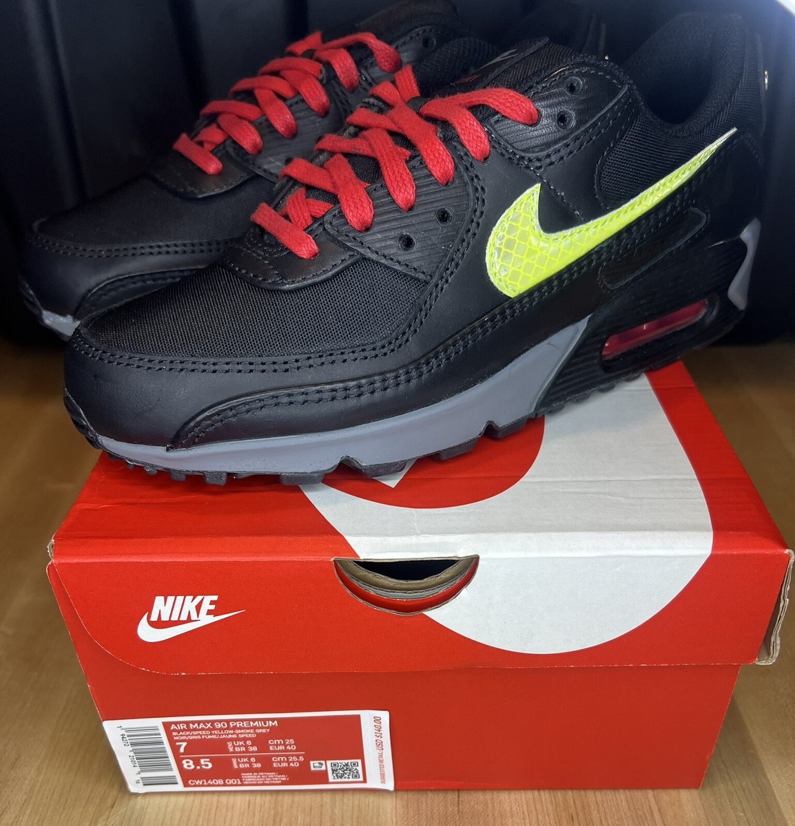 New Nike Air Max 90 City Pack 2020 NYC CW1408-001 Black Size 7