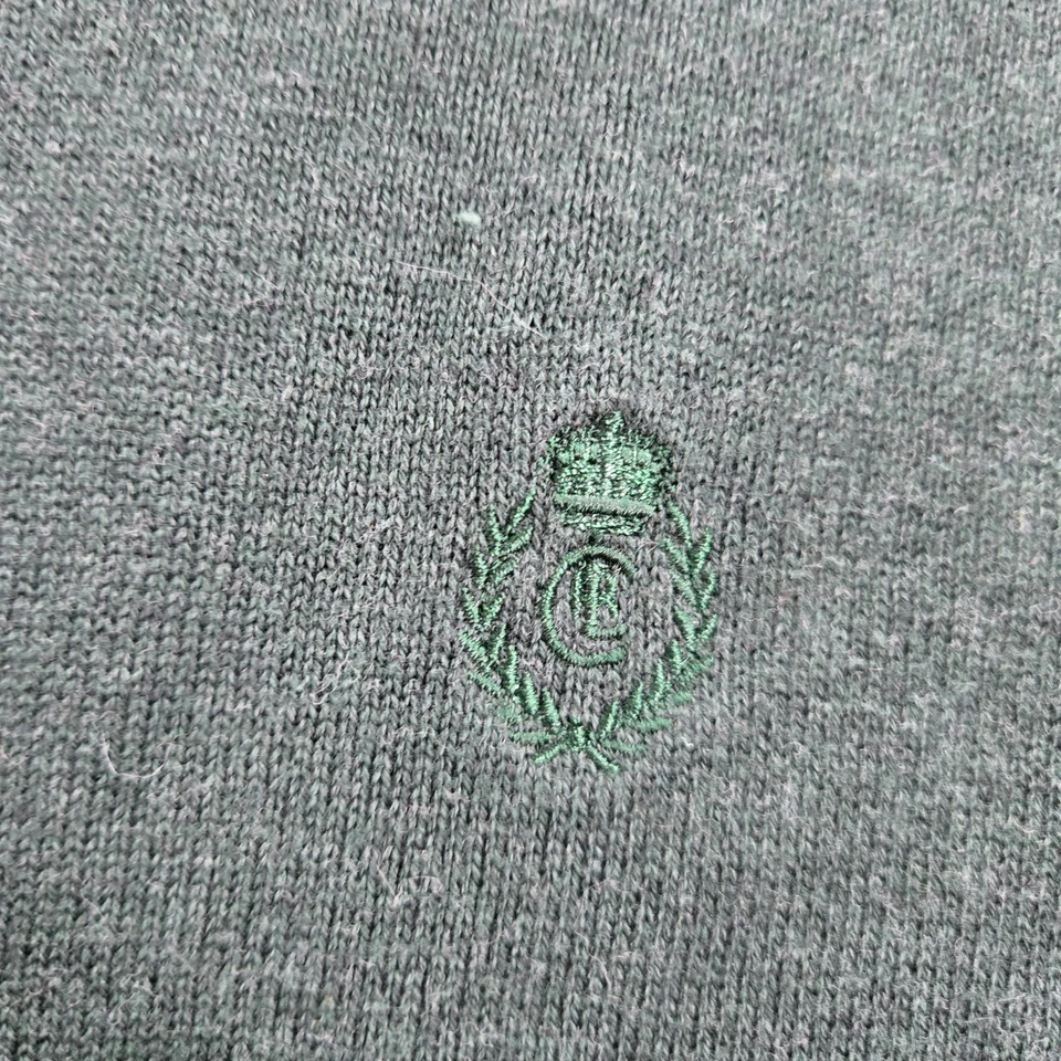 Chaps Ralph Lauren Men Polo Shirtt XL Green Logo Embroidery Long Sleeve Cotton - Image 3 of 4