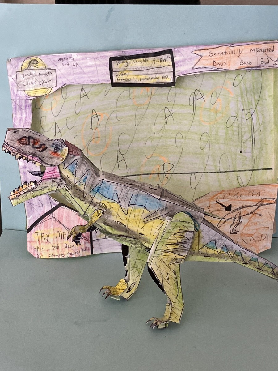 Jurassic Park 1998 Chaos Effect Thrasher T-Rex - ORIGAMI Mint On