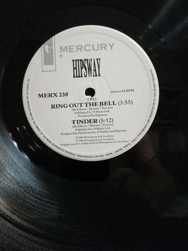 HIPSWAY - LONG WHITE CAR - RING OUT THE BELL -TINDER -E.P.45 giri - 1986 - Imagen 7 de 7