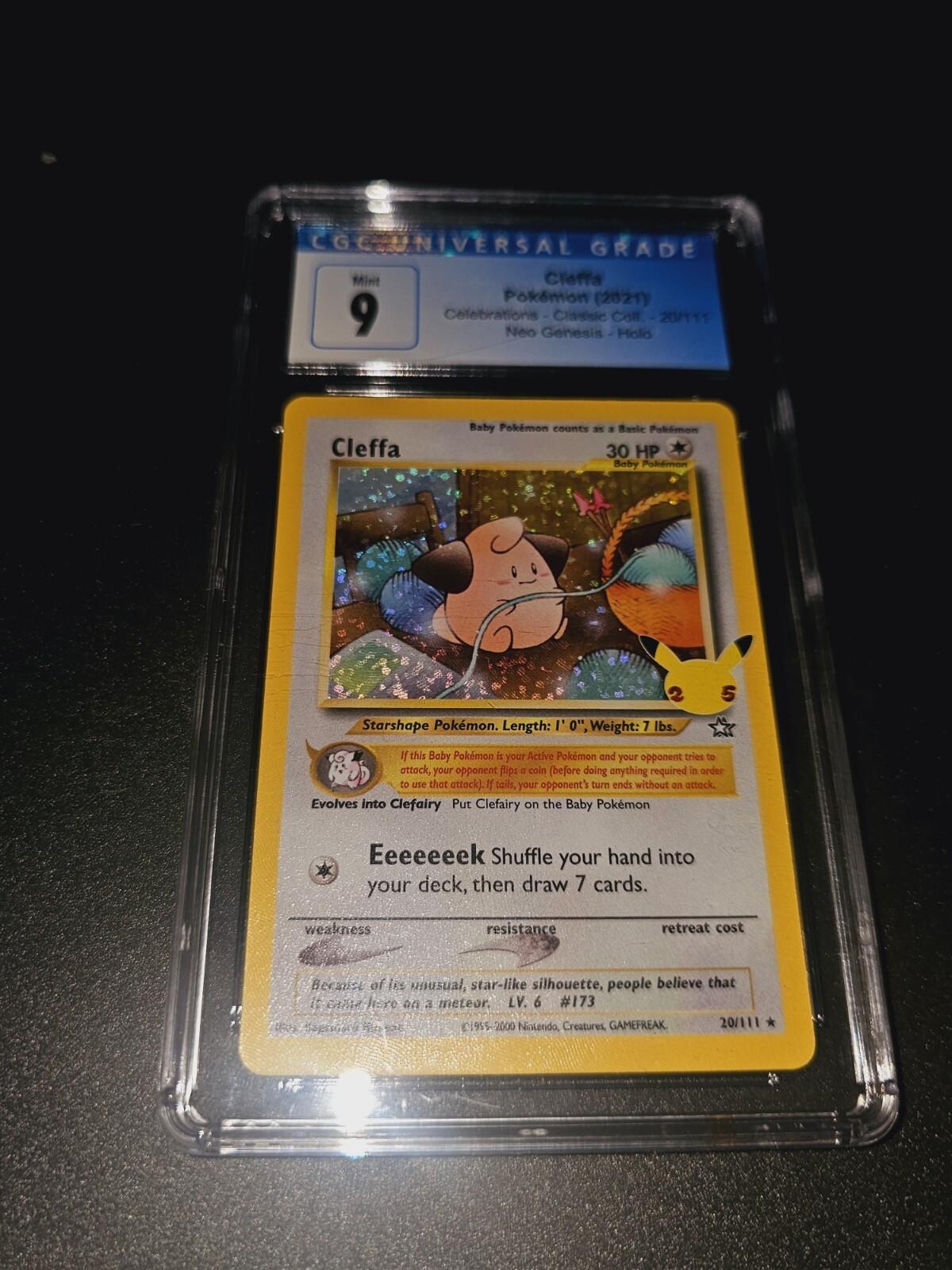 Pokemon Cleffa Celebrations 20/111 CGC Graded 9 MINT Pokémon