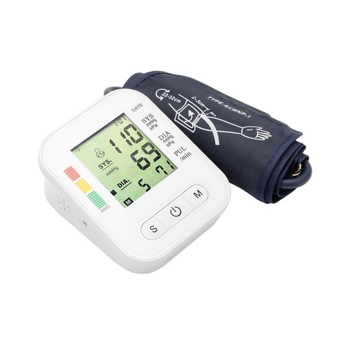 Monitor automático de presión arterial de brazo digital brazalete pulso máquina de frecuencia cardíaca - Imagen 17 de 19