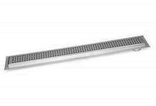 Offset Linear Shower Drain, Traditional Square Design by SereneDrains
