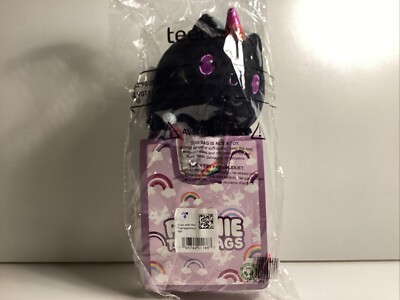 S128 teeturtle Plüschtier Tasche schwarzes Einhorn/Regenbogen