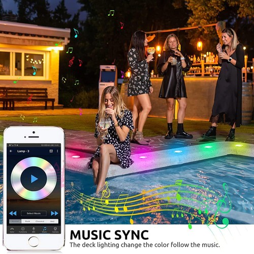 10 Stück Wifi LED Einbaustrahler RGB Bodeneinbauleuchte Terrasse Einbauleuchte - Bild 4 von 15